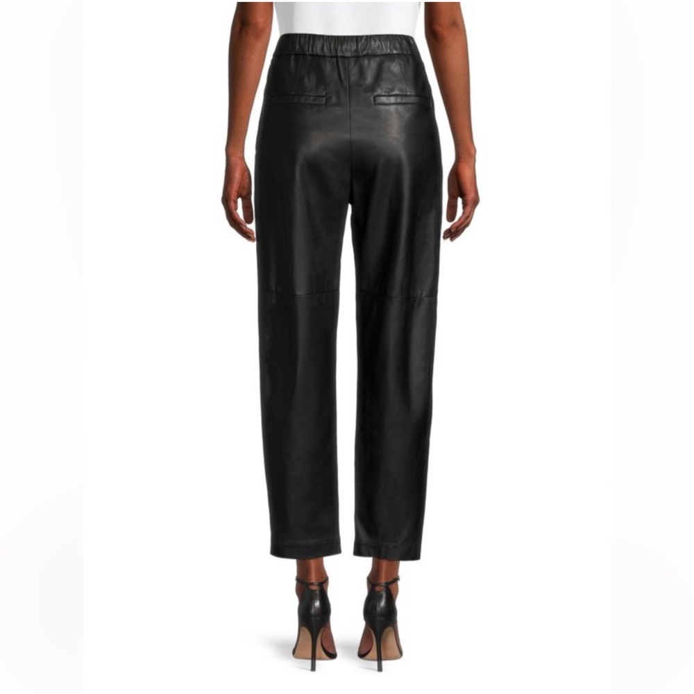 Brunello Cucinelli High-Waist Leather Pants - Picture 2 of 10